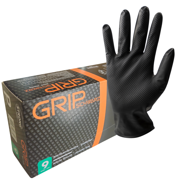Stronghand GRIP SCHWARZ Nitrilhandschuhe